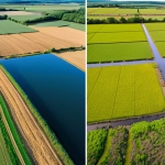 **

A vibrant Instagram post featuring before-and-after drone photos of a restored wetland in the French countryside. Include testimonials from local farmers. Emphasize positive ecological and economic benefits. Use the hashtags #restaurationécologique #environnement #France.

**