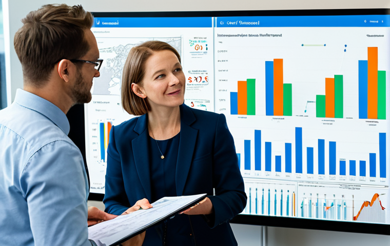 A diverse group of environmental professionals, fully clothed in professional business attire, gathered around a large interactive digital display in a modern, well-lit office. They are reviewing complex financial charts and data related to ecological restoration project funding, emphasizing diversified income streams and robust budget management. The atmosphere is collaborative and focused, highlighting strategic financial planning for sustainability. Perfect anatomy, correct proportions, natural pose, well-formed hands, proper finger count, natural body proportions. Safe for work, appropriate content, fully clothed, professional, family-friendly.