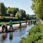**

"A team of environmental scientists and local community members planting native trees along a restored riverbank in the French countryside. The river flows gently, reflecting the sunlight. Fully clothed, appropriate attire, safe for work, professional environment, perfect anatomy, natural proportions, clear details, family-friendly, sunny day."

**